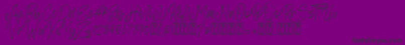 Rosianne free Font – Black Fonts on Purple Background