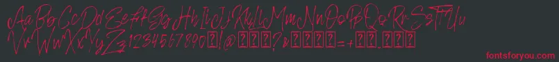 Rosianne free Font – Red Fonts on Black Background