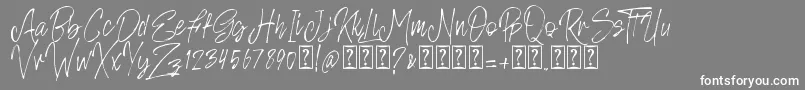 フォントRosianne free – 灰色の背景に白い文字