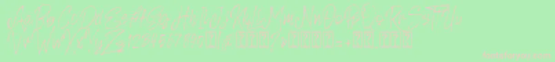 Rosianne free Font – Pink Fonts on Green Background