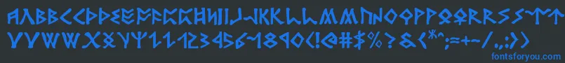 rosicrucian Font – Blue Fonts on Black Background