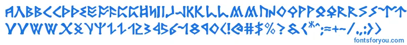 rosicrucian Font – Blue Fonts on White Background