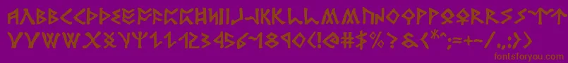 rosicrucian Font – Brown Fonts on Purple Background