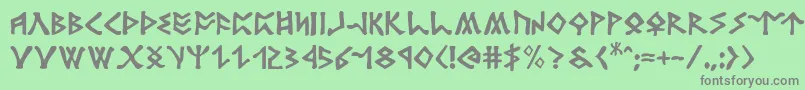 rosicrucian Font – Gray Fonts on Green Background