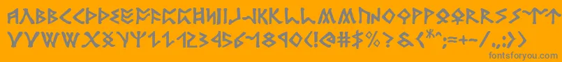 rosicrucian Font – Gray Fonts on Orange Background