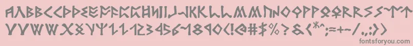 rosicrucian Font – Gray Fonts on Pink Background