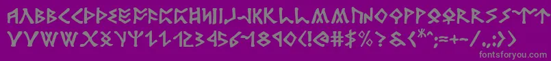 rosicrucian Font – Gray Fonts on Purple Background