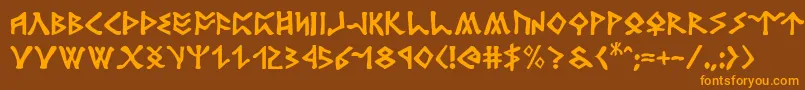 rosicrucian Font – Orange Fonts on Brown Background