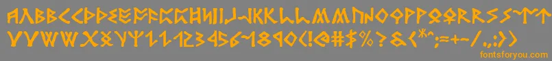 rosicrucian Font – Orange Fonts on Gray Background