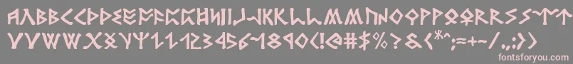 rosicrucian Font – Pink Fonts on Gray Background