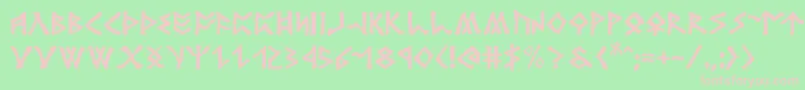 rosicrucian Font – Pink Fonts on Green Background