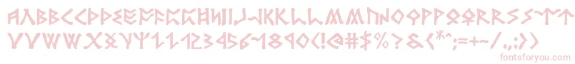 rosicrucian Font – Pink Fonts on White Background