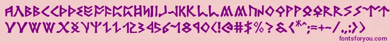 rosicrucian Font – Purple Fonts on Pink Background