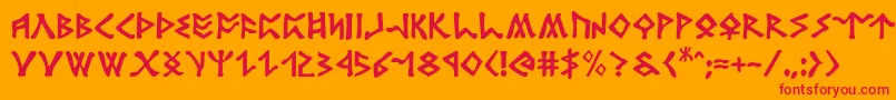 rosicrucian Font – Red Fonts on Orange Background