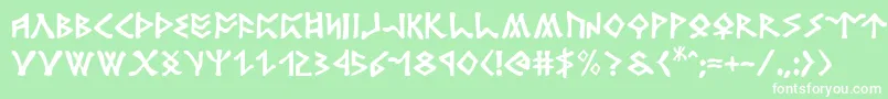 rosicrucian Font – White Fonts on Green Background