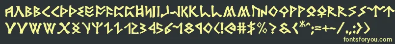 rosicrucian Font – Yellow Fonts on Black Background