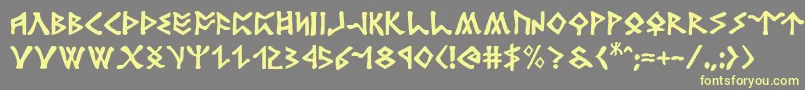 rosicrucian Font – Yellow Fonts on Gray Background