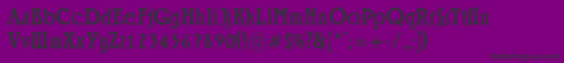 Roskell Font – Black Fonts on Purple Background