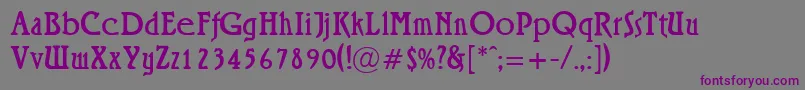 Roskell Font – Purple Fonts on Gray Background