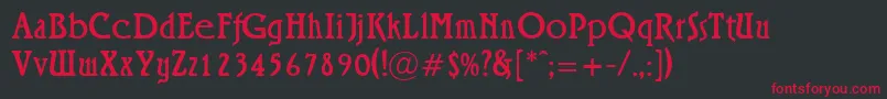 Roskell Font – Red Fonts on Black Background