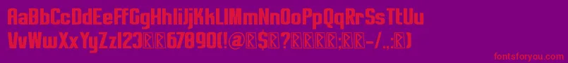 Roskilde DEMO Font – Red Fonts on Purple Background