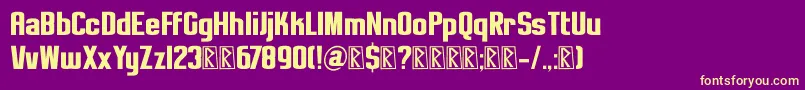 Roskilde DEMO Font – Yellow Fonts on Purple Background