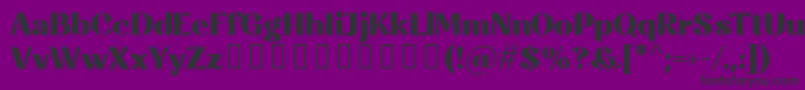 Шрифт Rossanova Black – чёрные шрифты на фиолетовом фоне
