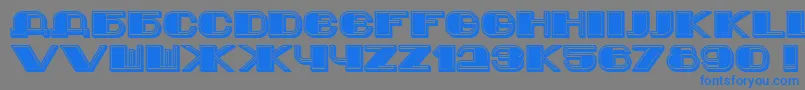 Jurij-Schriftart – Blaue Schriften auf grauem Hintergrund
