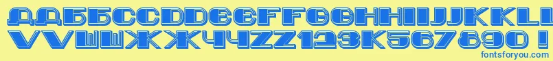 Jurij Font – Blue Fonts on Yellow Background