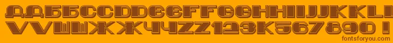 Шрифт Jurij – коричневые шрифты на оранжевом фоне