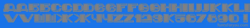 Jurij Font – Gray Fonts on Blue Background