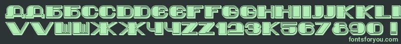 Jurij Font – Green Fonts on Black Background