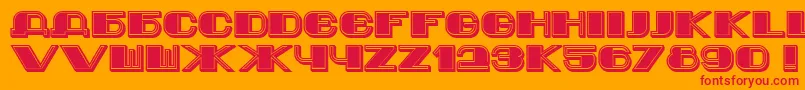 Jurij Font – Red Fonts on Orange Background