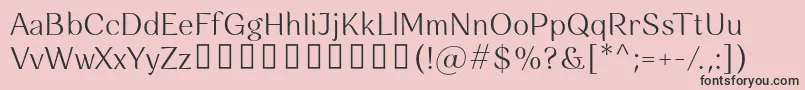 フォントRossanova Light – ピンクの背景に黒い文字