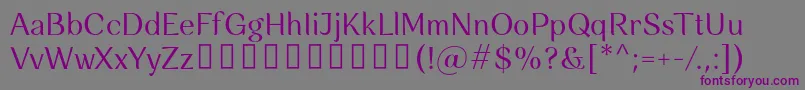 Шрифт Rossanova Regular – фиолетовые шрифты на сером фоне