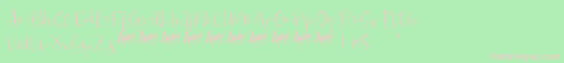 Rossetta Font – Pink Fonts on Green Background