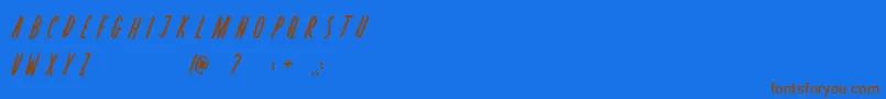 Шрифт Rosterica – коричневые шрифты на синем фоне