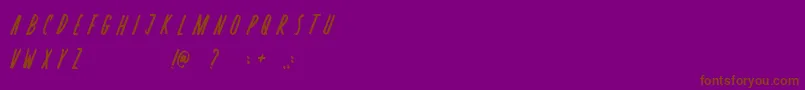 Шрифт Rosterica – коричневые шрифты на фиолетовом фоне