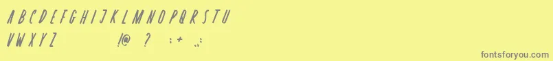 Czcionka Rosterica – szare czcionki na żółtym tle