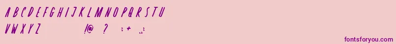 Rosterica-Schriftart – Violette Schriften auf rosa Hintergrund