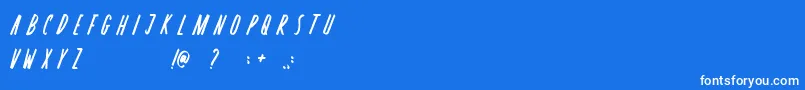 Rosterica-fontti – valkoiset fontit sinisellä taustalla