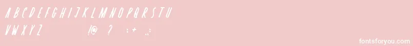 フォントRosterica – ピンクの背景に白い文字