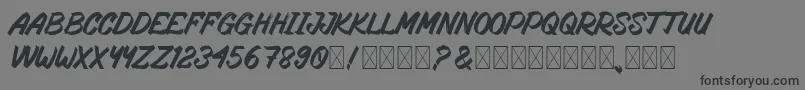 RosteringBrush Font – Black Fonts on Gray Background