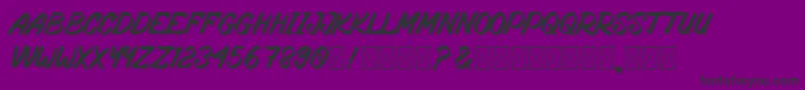 RosteringBrush Font – Black Fonts on Purple Background