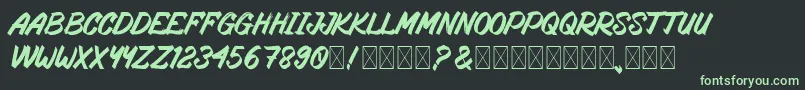 RosteringBrush Font – Green Fonts on Black Background