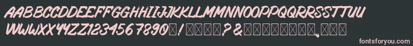 RosteringBrush Font – Pink Fonts on Black Background