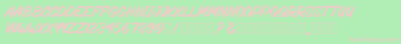 RosteringBrush Font – Pink Fonts on Green Background