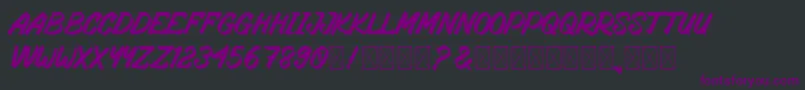 RosteringBrush Font – Purple Fonts on Black Background