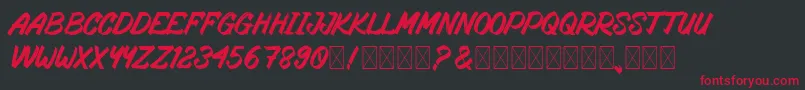 RosteringBrush Font – Red Fonts on Black Background