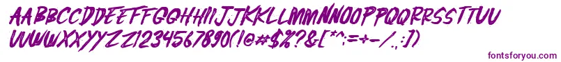フォントrostoh italic – 紫色のフォント